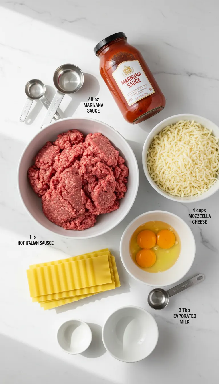 Easy Meat Lasagna Recipe Ingredients