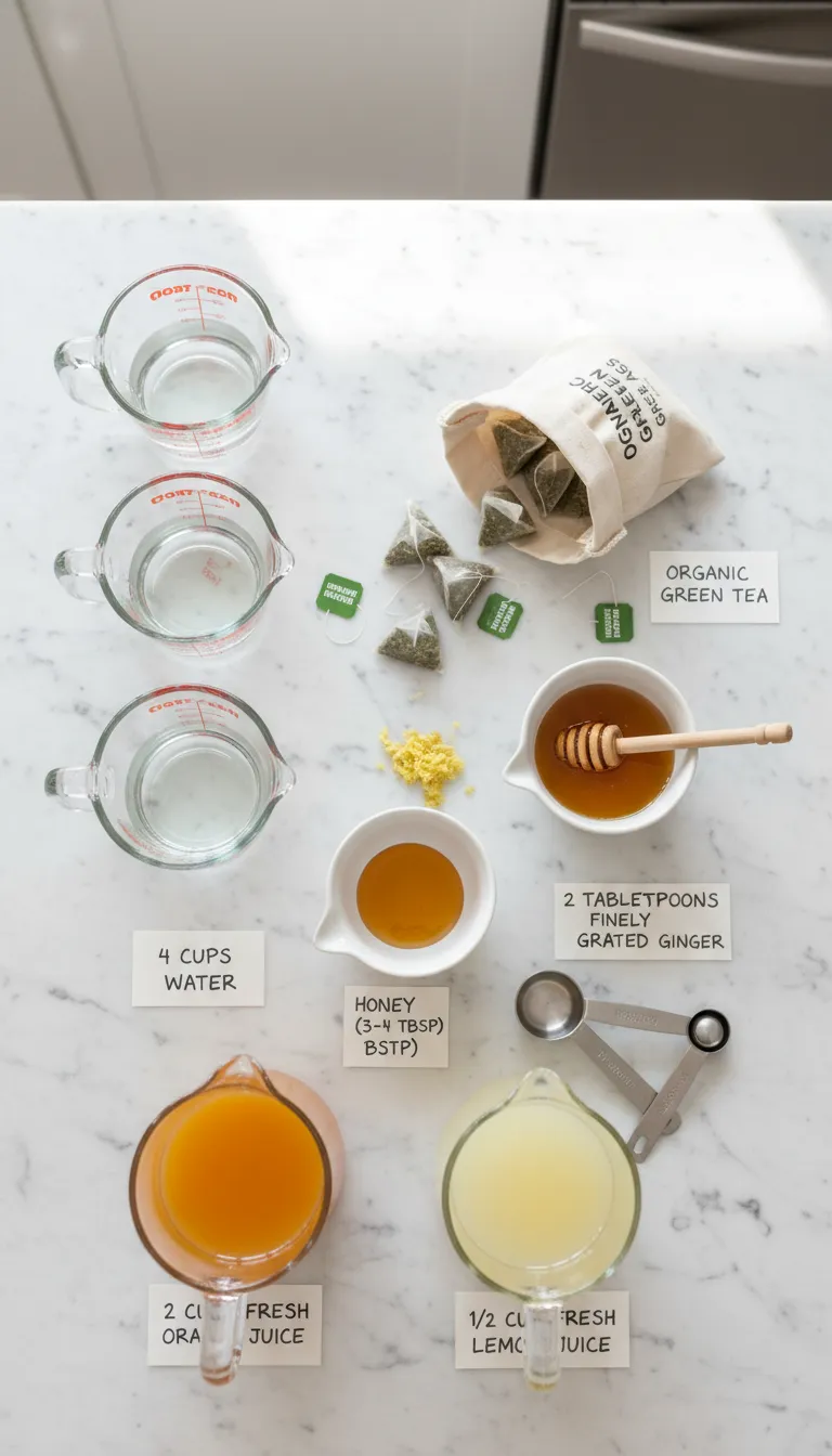 Iced Orange Ginger Green Tea Ingredients