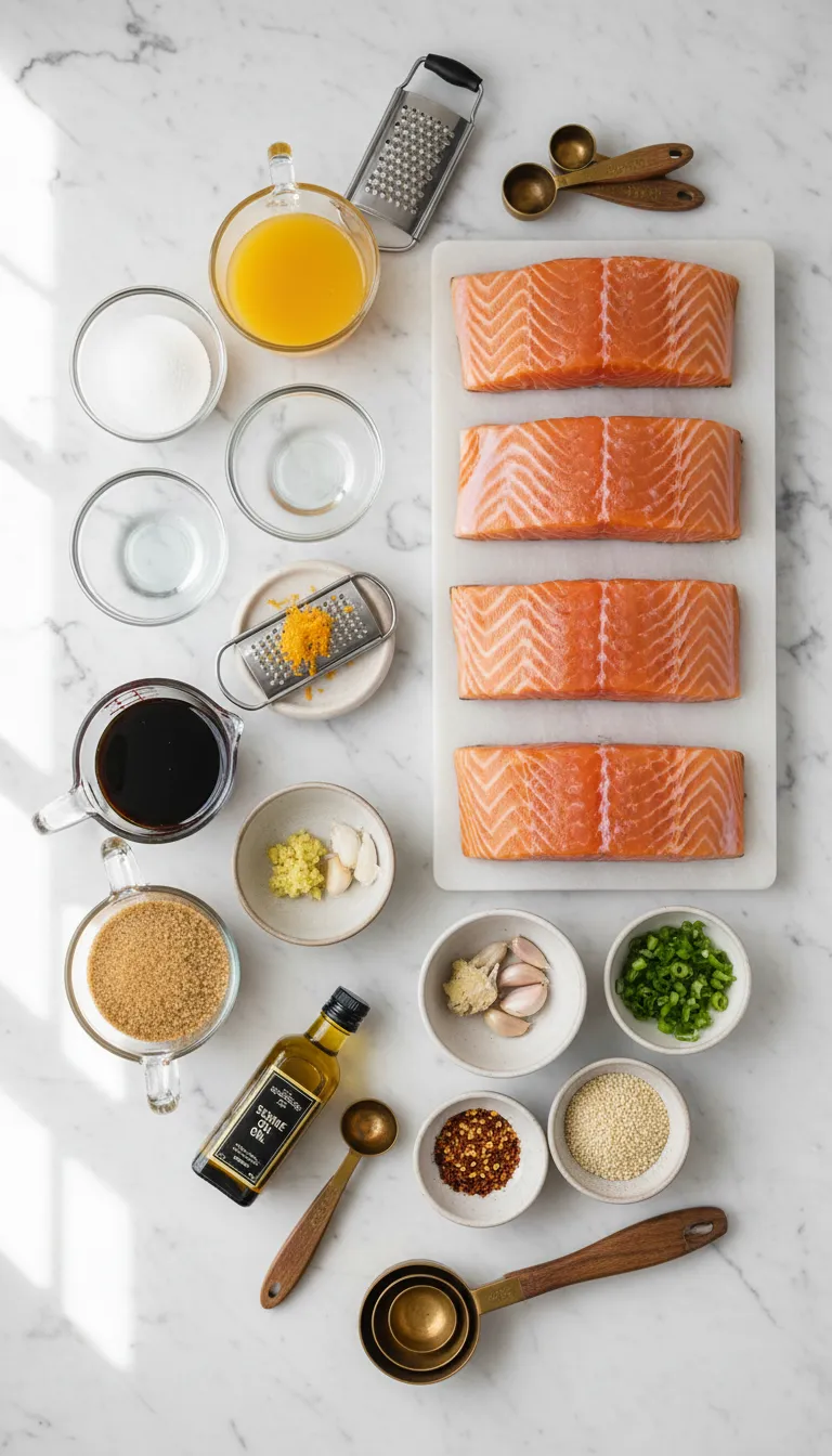 Orange Teriyaki Salmon Ingredients