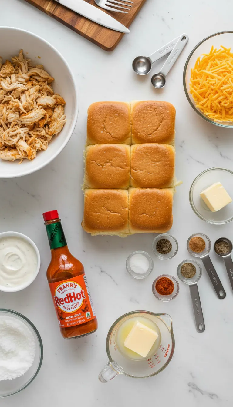 Spicy Buffalo Chicken Sliders Ingredients