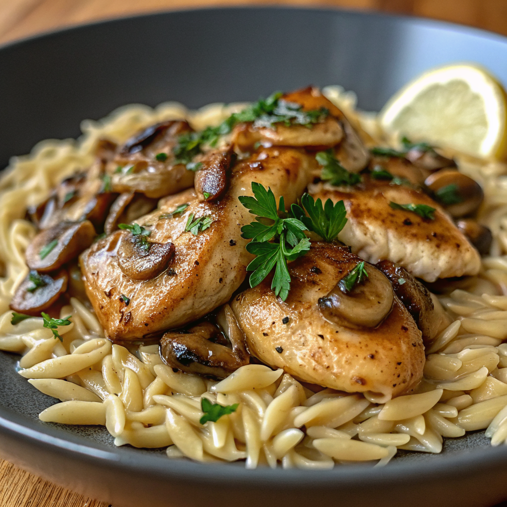 Marsala Chicken Orzo