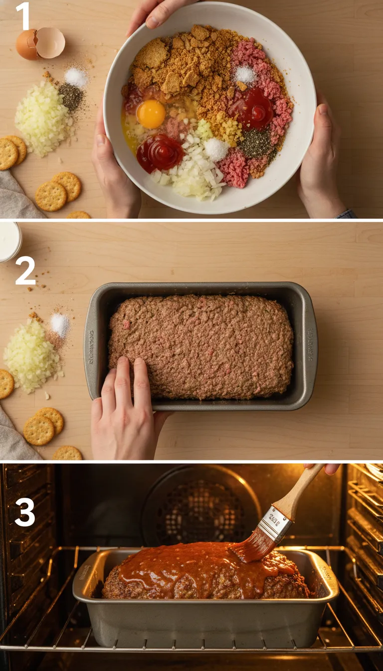 Meatloaf Recipe With Crackers Step by Step