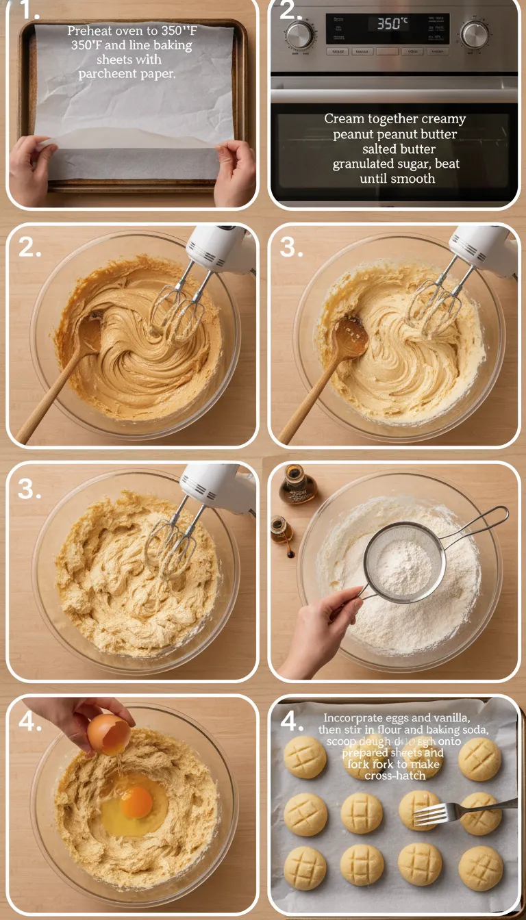 Old-Fashioned Peanut Butter Cookies Step-by-Step