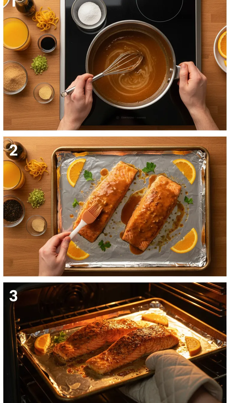 Orange Teriyaki Salmon Step-by-Step