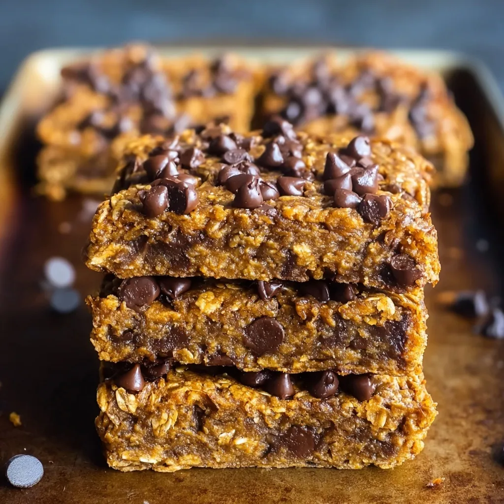 Pumpkin Chocolate Chip Oat Bars