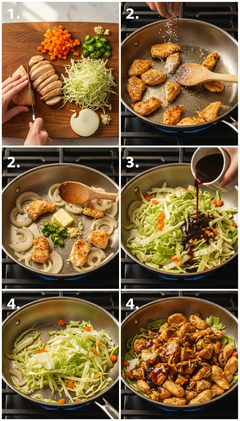 Quick Chicken Cabbage Stir-Fry Step-by-Step