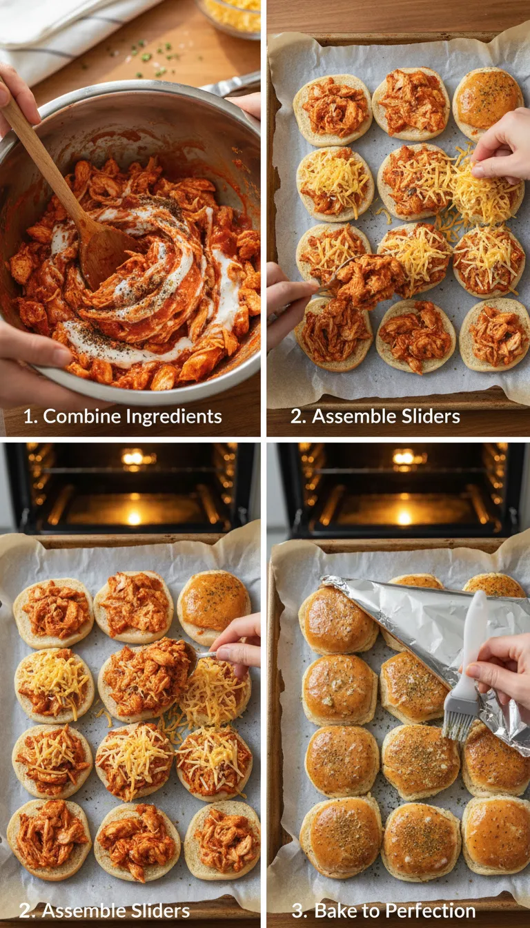 Spicy Buffalo Chicken Sliders Step-by-Step