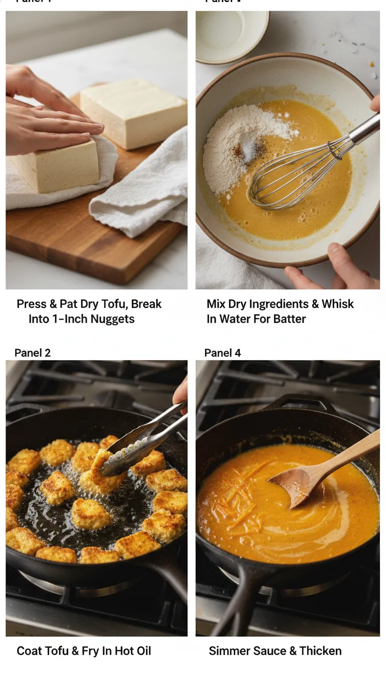 Vegan Orange Chicken (Tofu) Step-by-Step