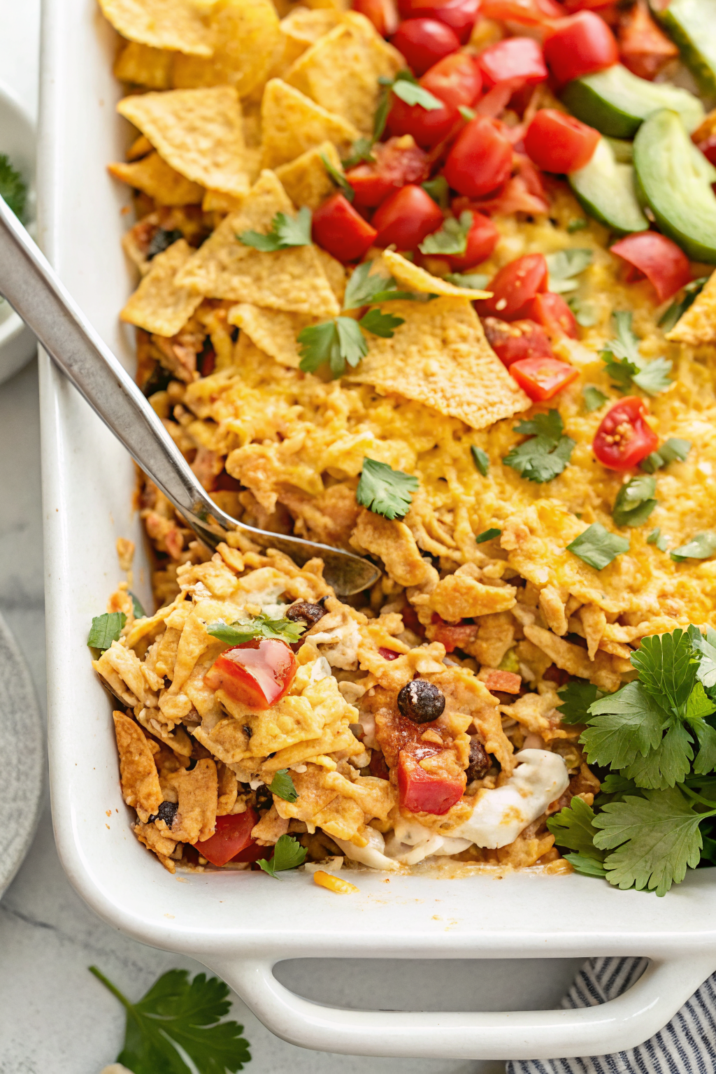 Easy Chicken Taco Casserole (Dump-and-Bake)