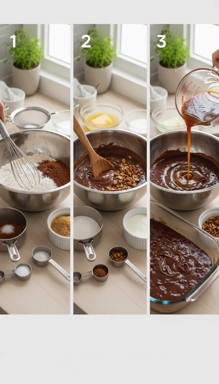 Chocolate Turtle Cobbler Step-by-Step