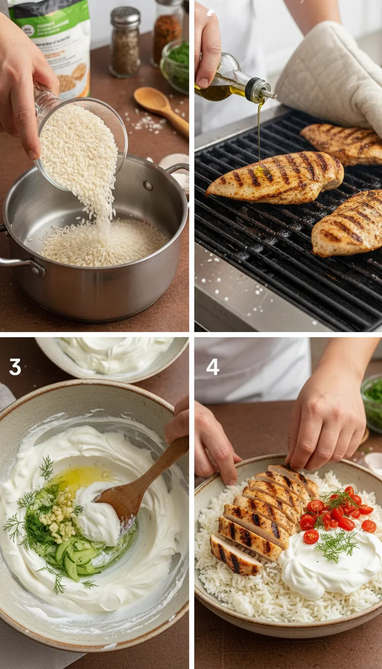 Delicious Chicken Tzatziki Bowls Step by Step