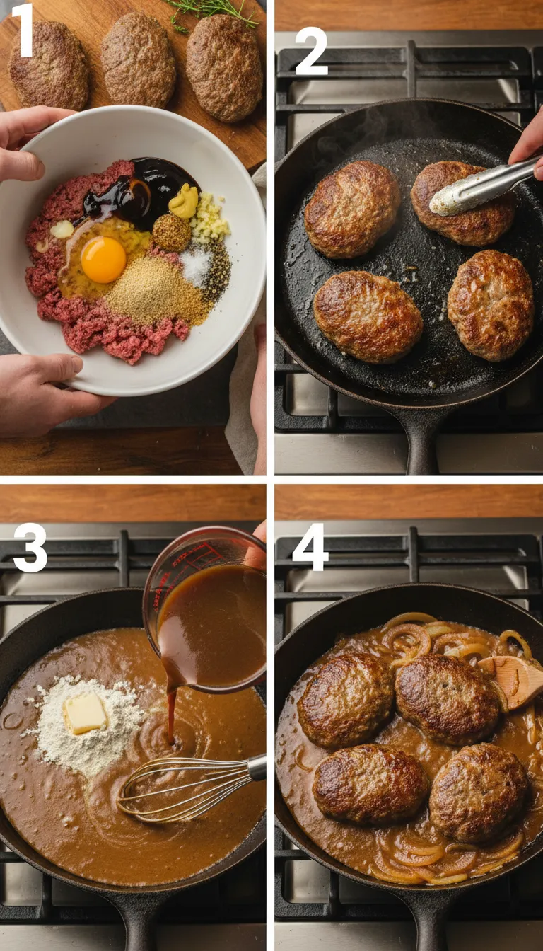 Homemade Salisbury Steak Step-by-Step