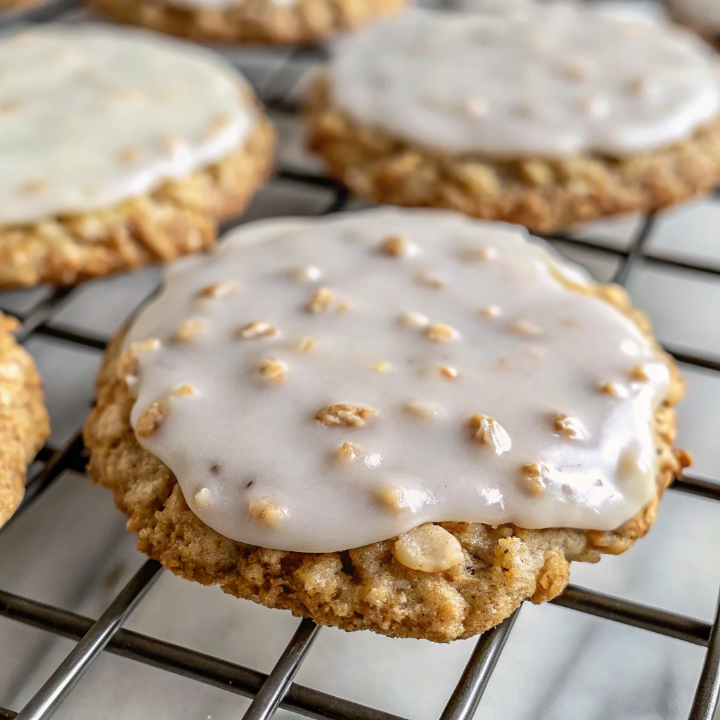 Iced Oatmeal Cookies - Crumbl Copycat