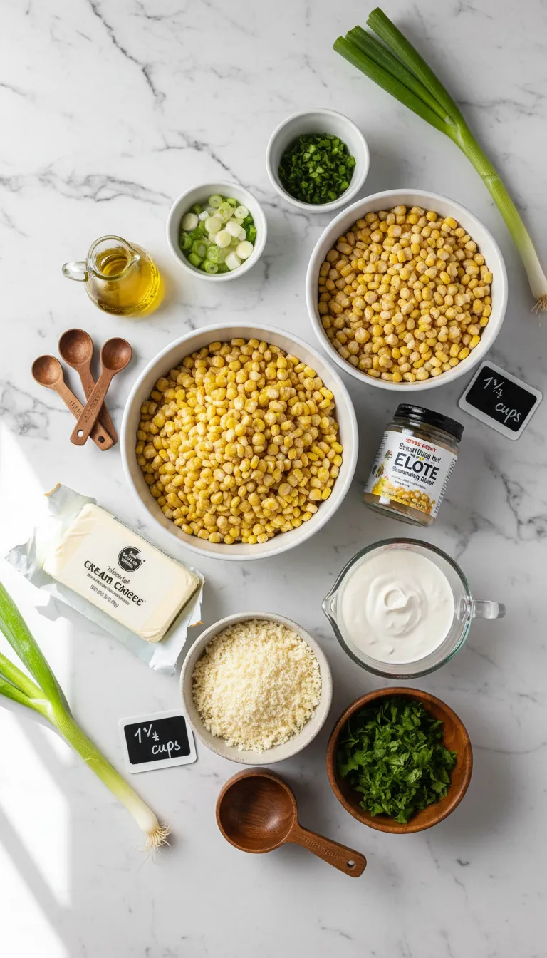 Baked Elote Dip Ingredients