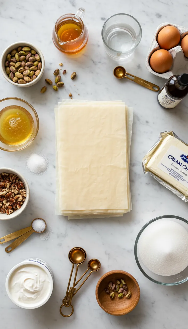 Baklava Cheesecake Ingredients