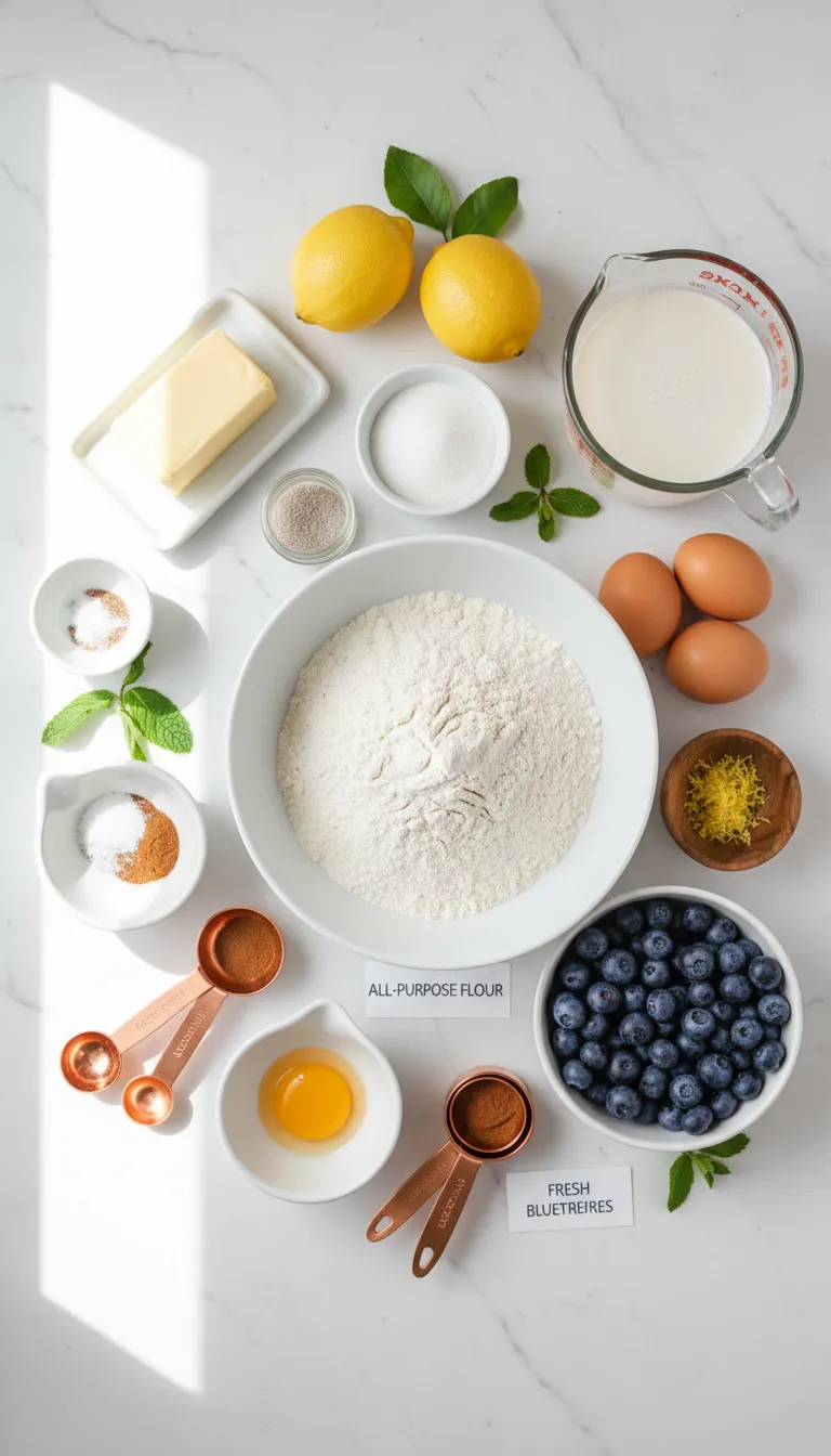 Blueberry Lemon Cinnamon Rolls Ingredients
