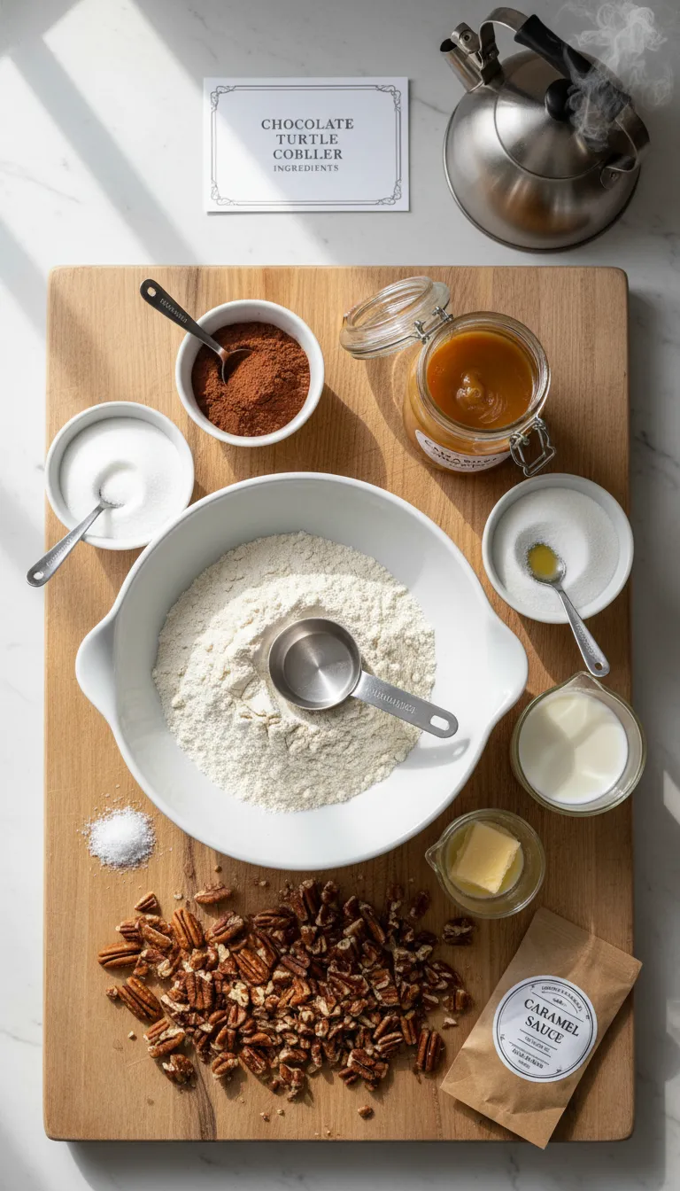 Chocolate Turtle Cobbler Ingredients