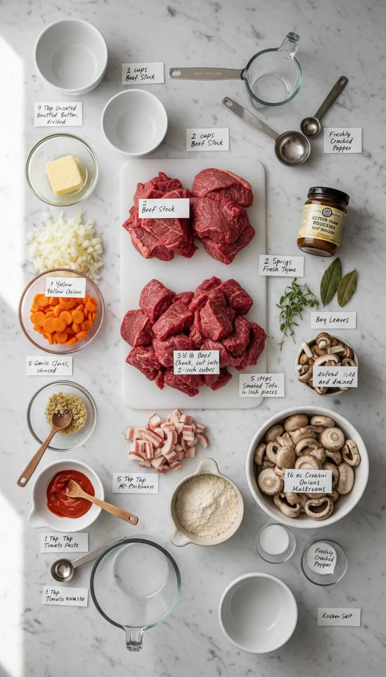 Classic Beef Bourguignon Ingredients