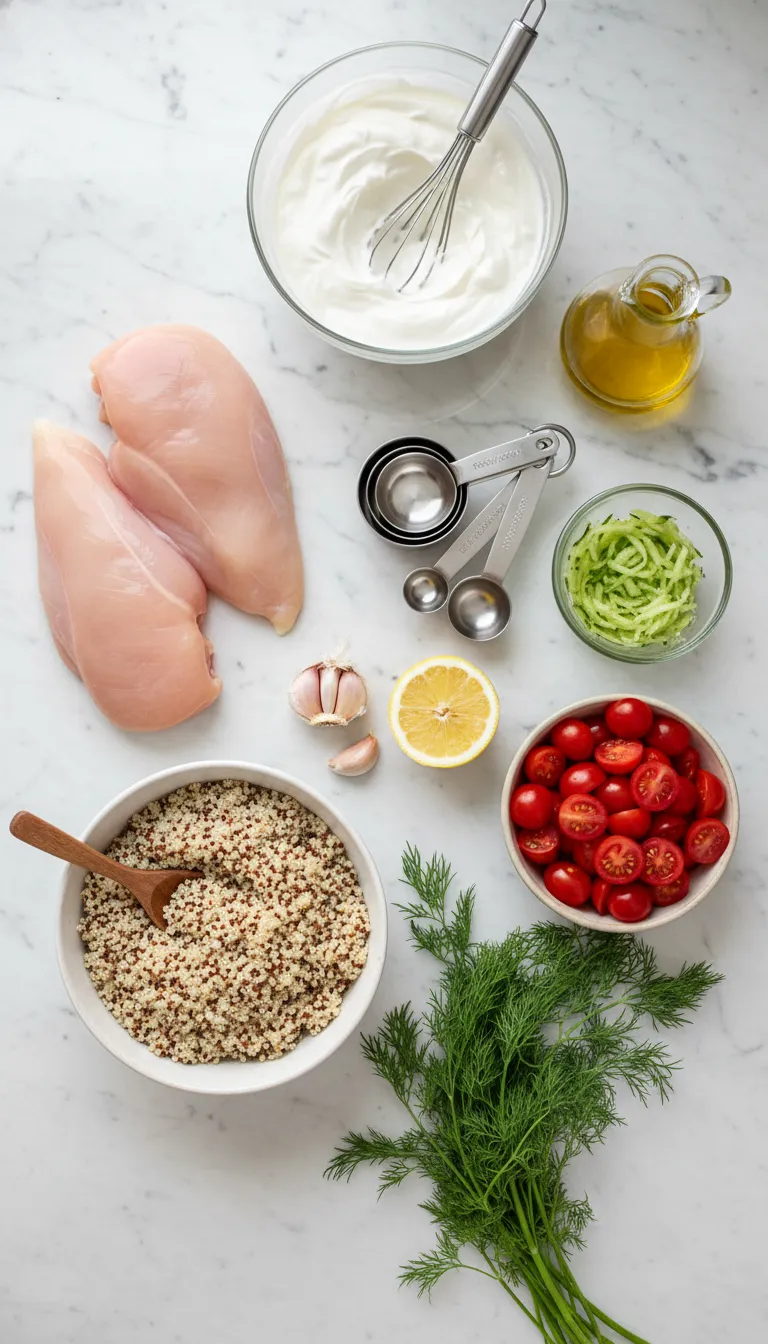 Delicious Chicken Tzatziki Bowls Ingredients