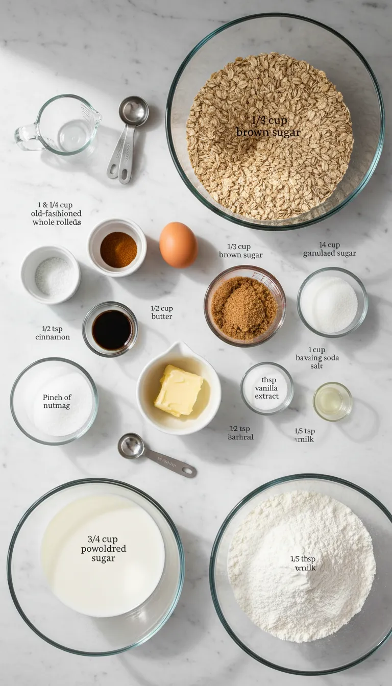 Iced Oatmeal Cookies - Crumbl Copycat Ingredients