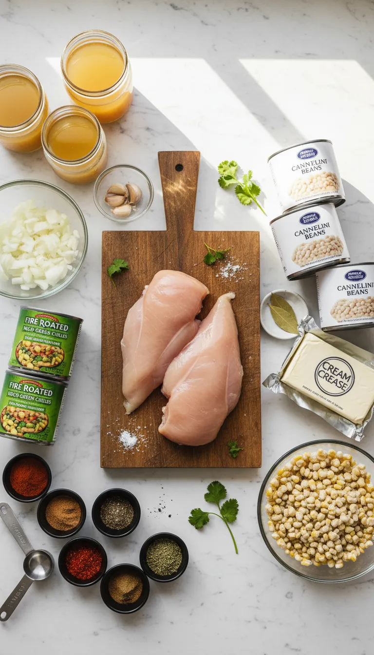 Slow Cooker White Chicken Chili Recipe Ingredients