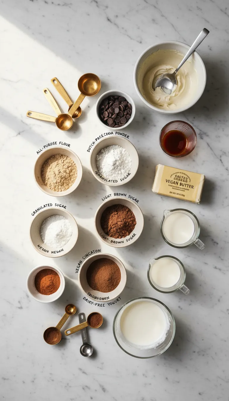 Small Batch MOLTEN Double Chocolate Cinnamon Rolls - Vegan Ingredients