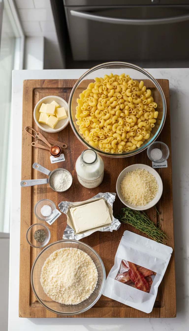 Smoked Gouda Mac and Cheese Ingredients