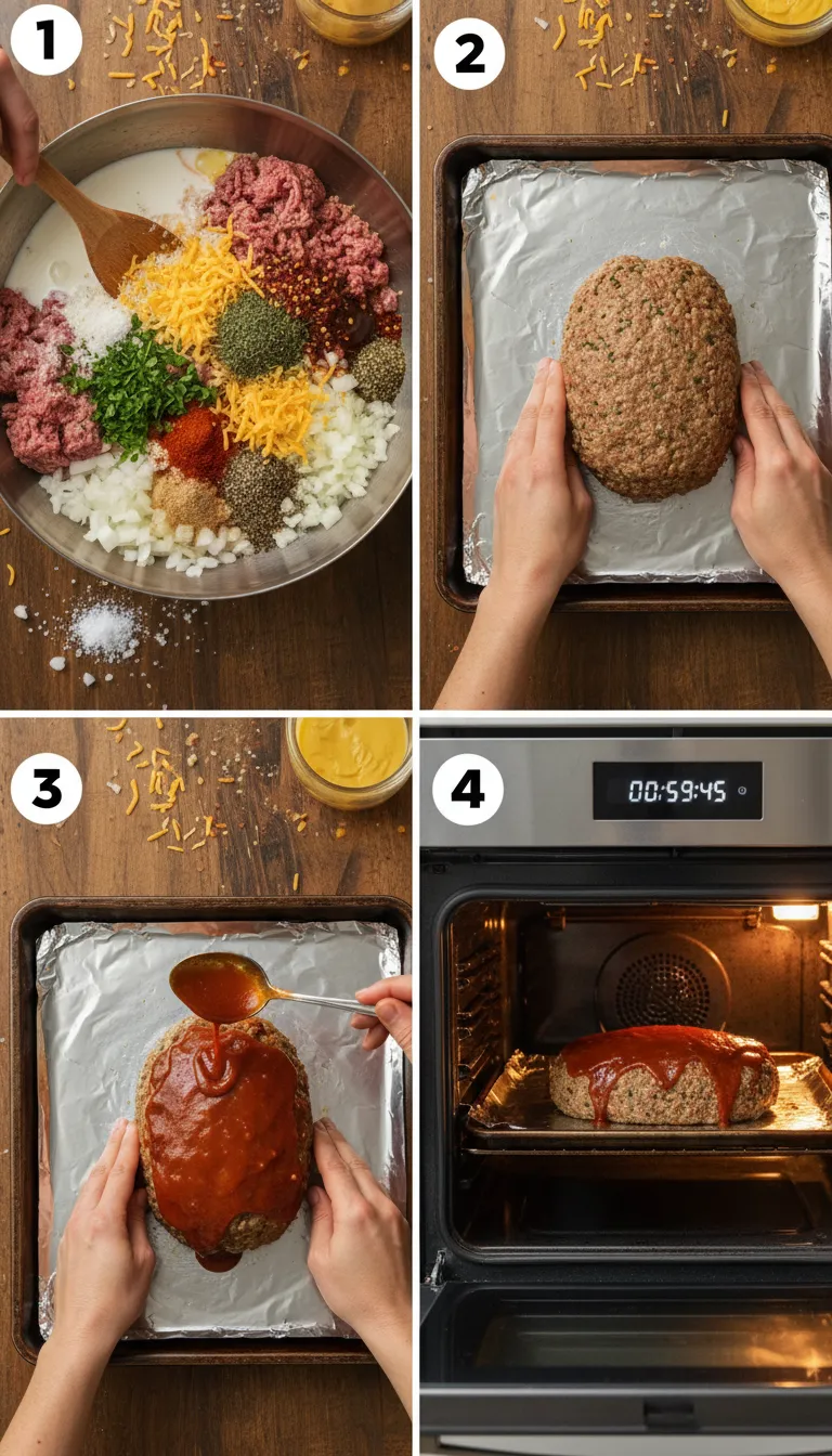Juicy Homemade Meatloaf Step-by-Step
