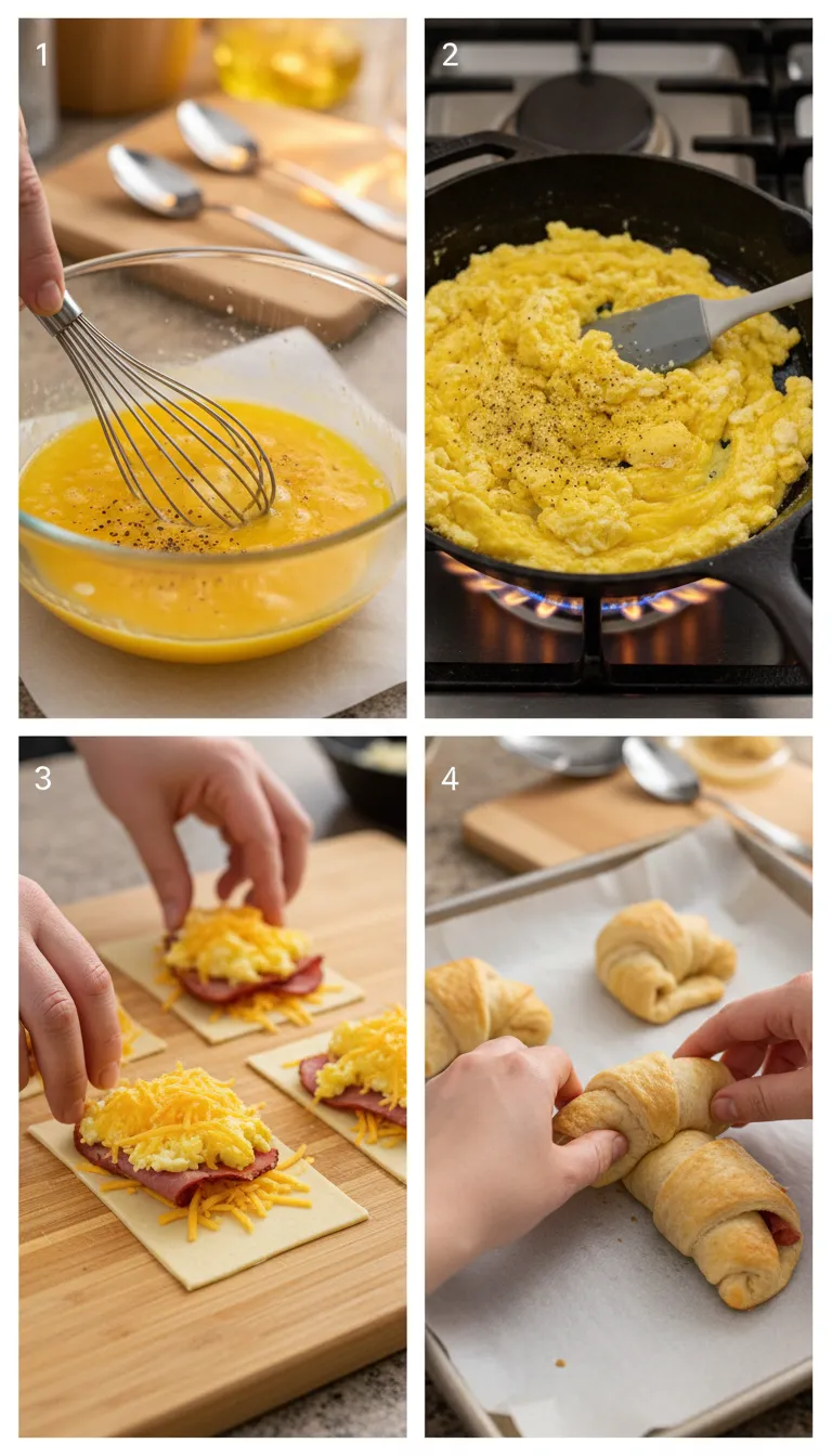 Smoked Beef and Cheese Breakfast Roll-Ups Step by Step