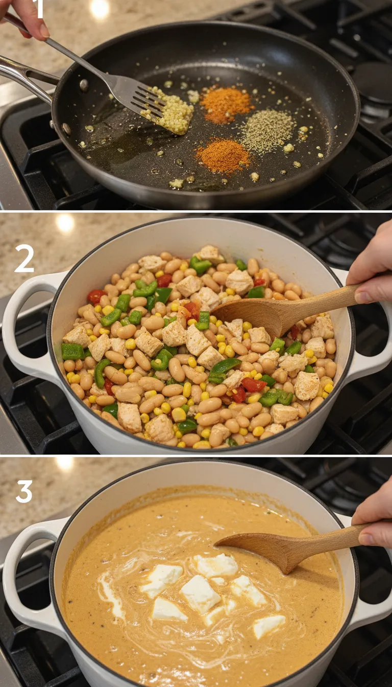White Chicken Chili (Easy) Step-by-Step Instructions