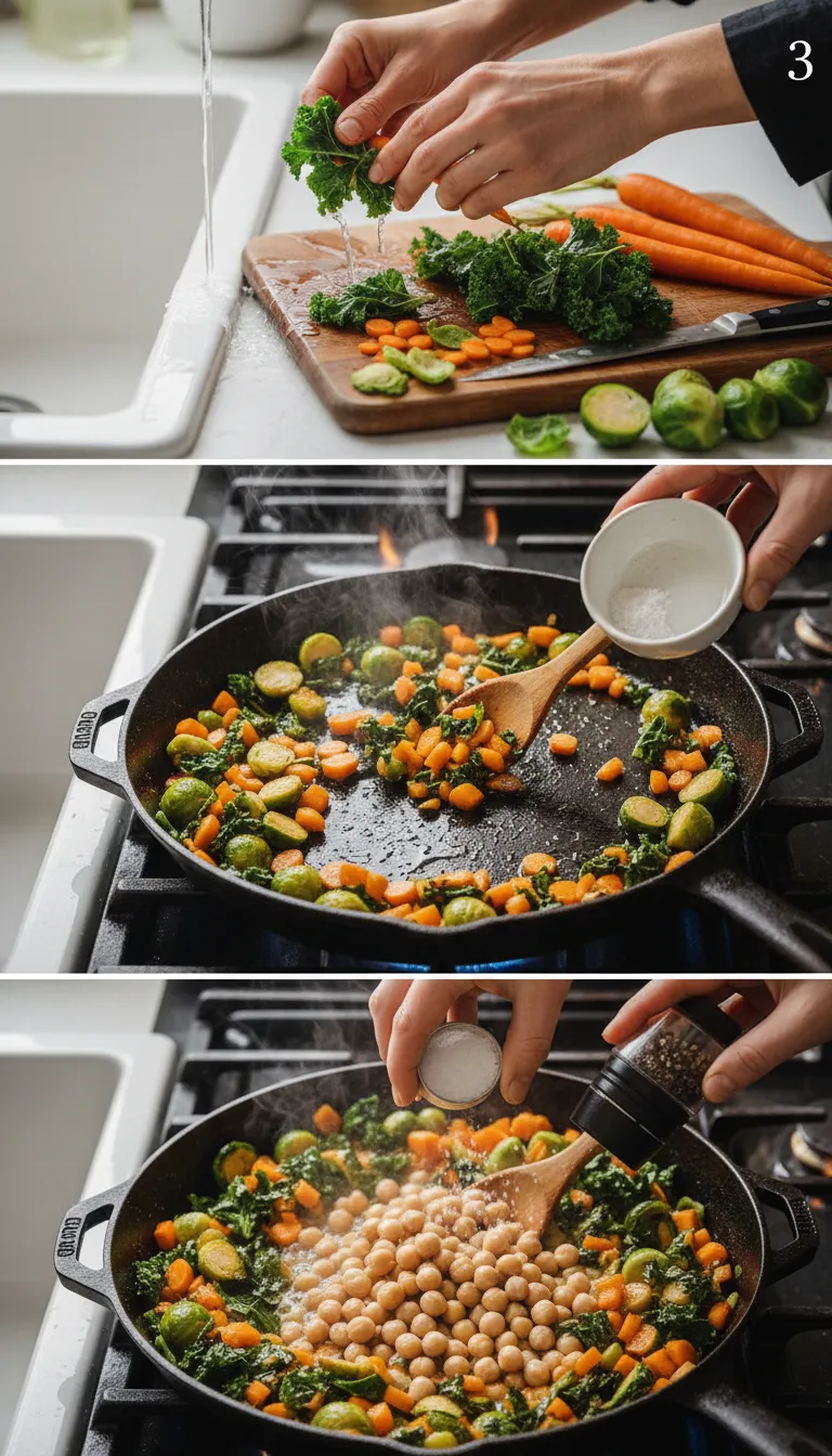 Winter Veggie Chickpea Bowl Step-by-Step