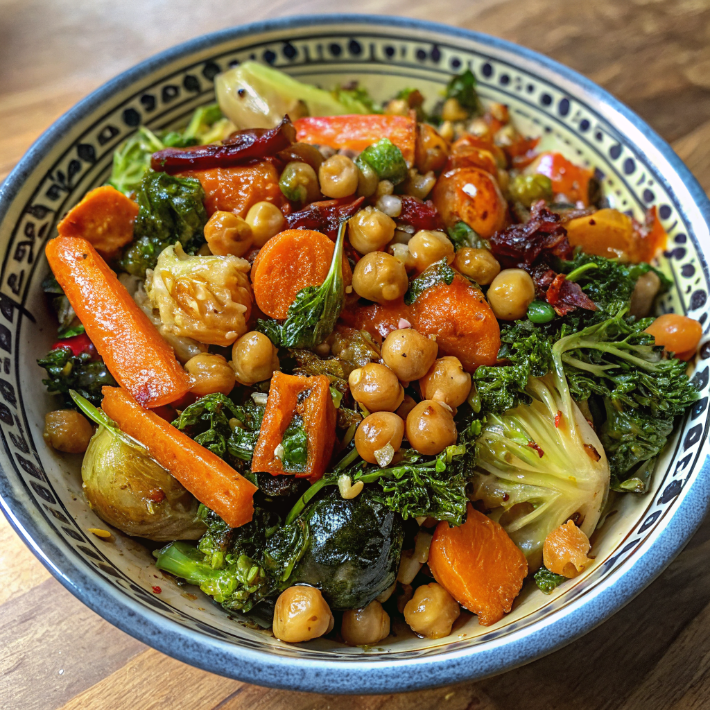 Winter Veggie Chickpea Bowl