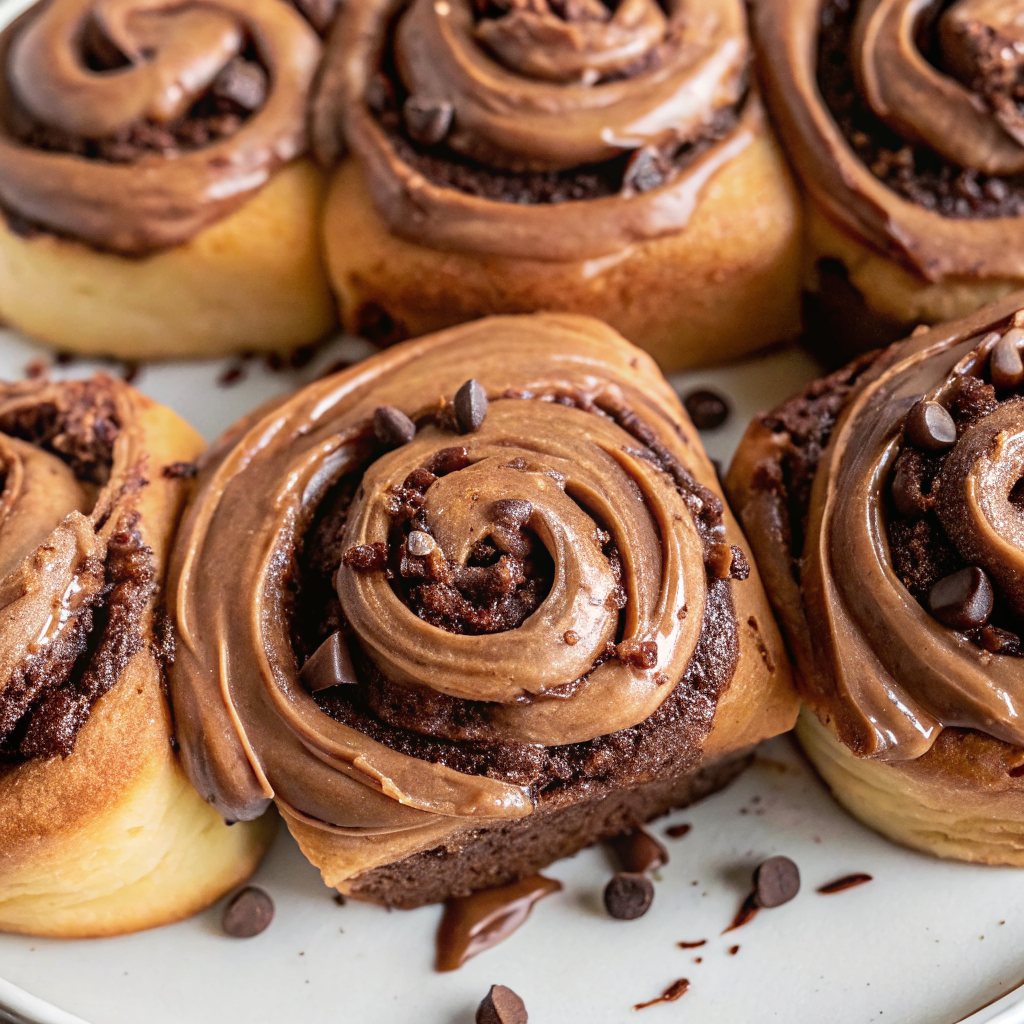 Chocolate Cinnamon Rolls with Chocolate Cream Cheese Frosting