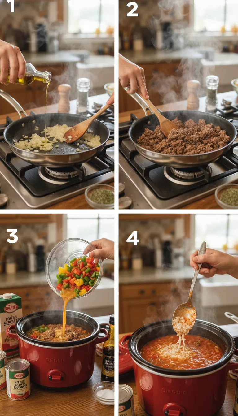 Easy Stuffed Pepper Soup Step-by-Step
