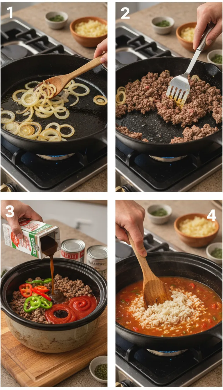 Easy Stuffed Pepper Soup Step-by-Step
