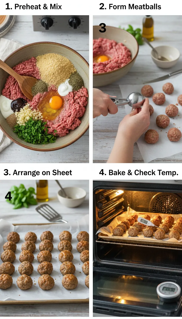 Easy Baked Italian Meatballs Step-by-Step