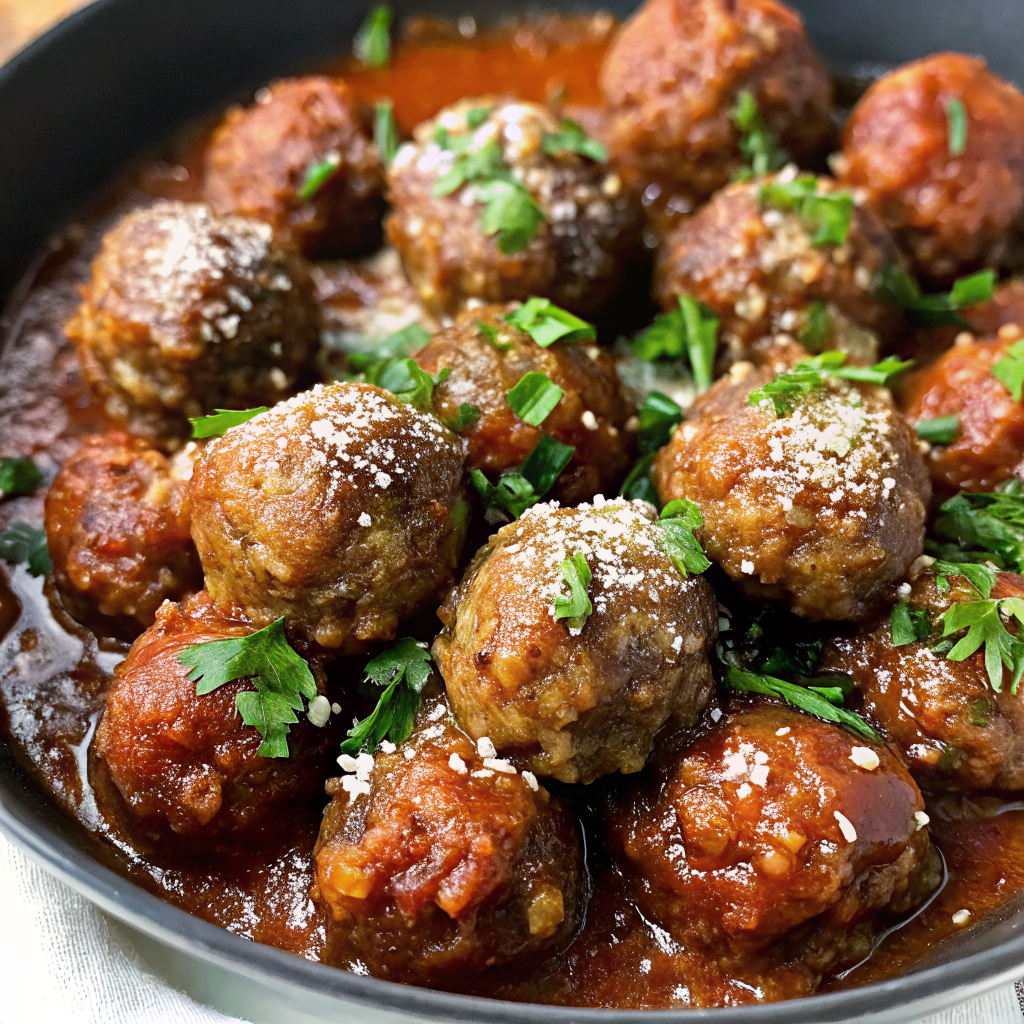 Easy Baked Italian Meatballs