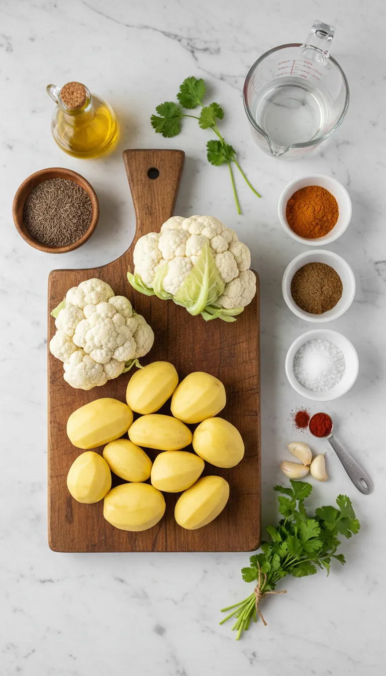 Aloo Gobi Indian Spiced Potatoes Ingredients
