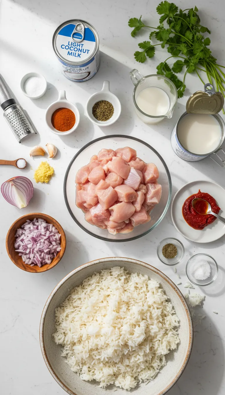 Coconut Chicken Rice Bowl Ingredients