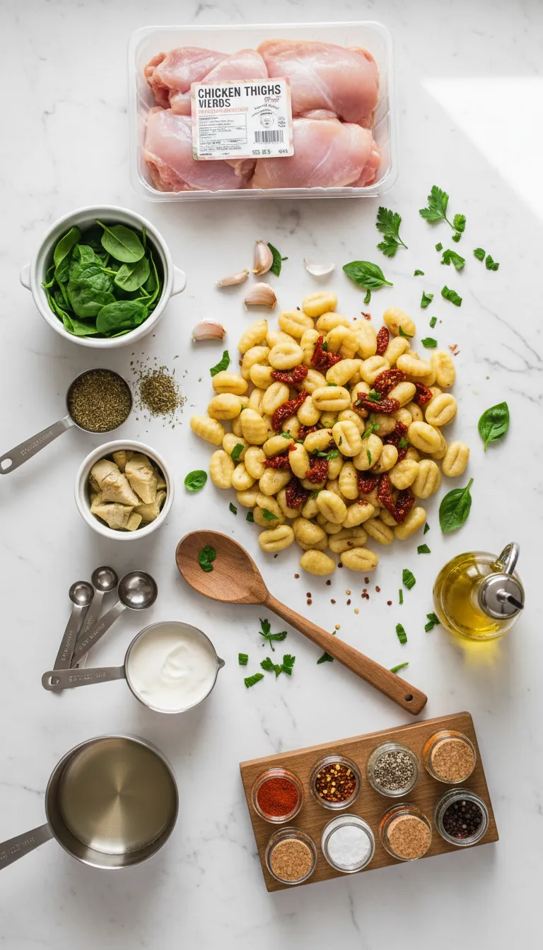 Creamy Tuscan Chicken and Gnocchi Ingredients