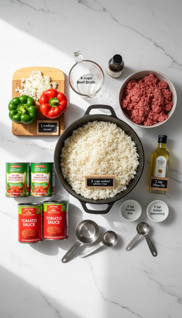 Easy Stuffed Pepper Soup Ingredients