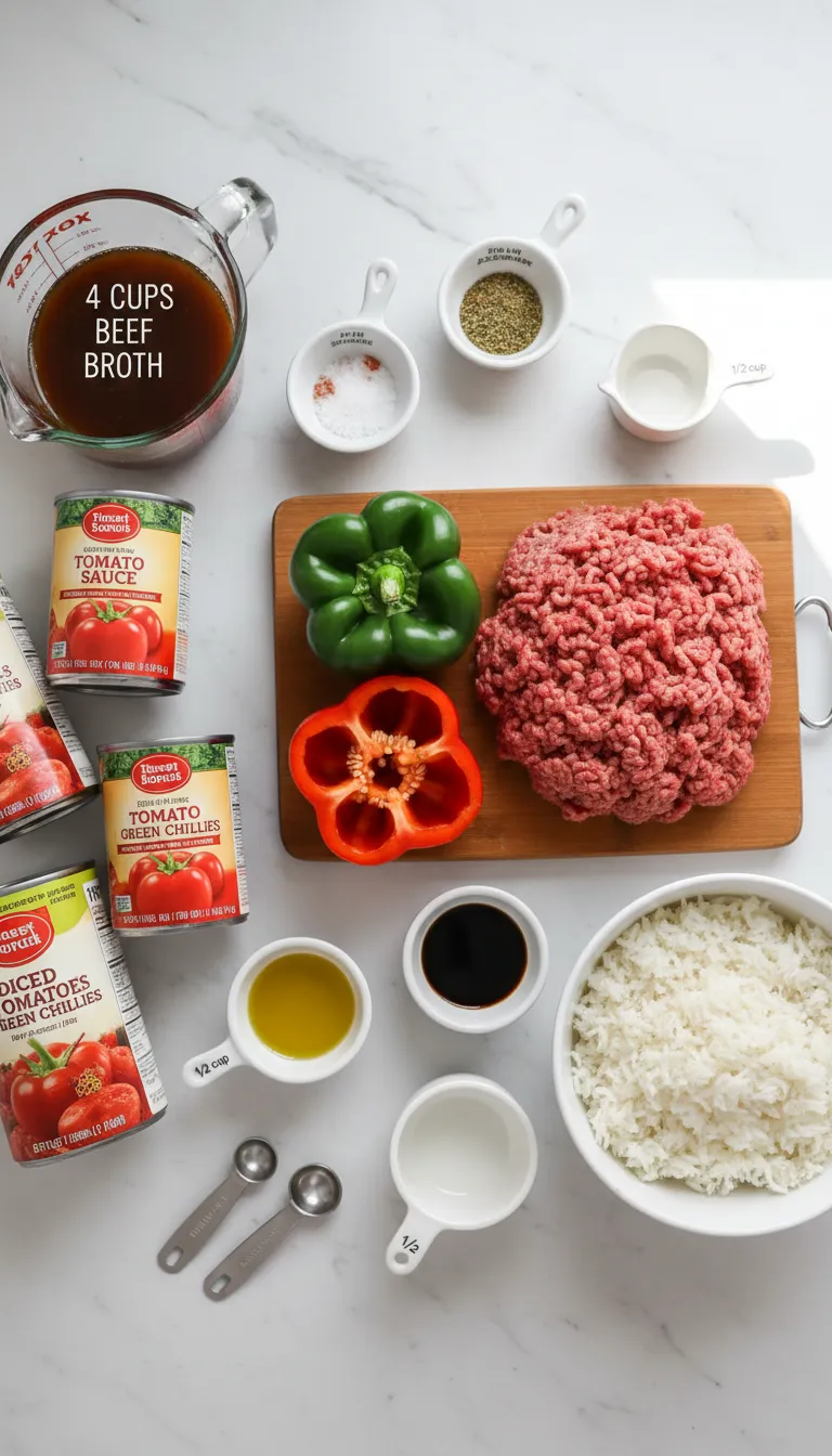 Easy Stuffed Pepper Soup Ingredients