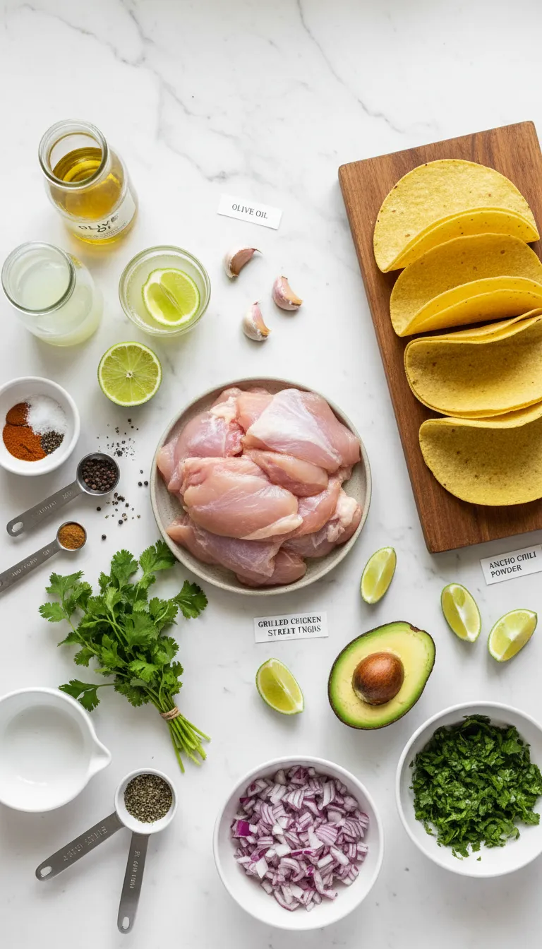 Grilled Chicken Street Tacos Ingredients