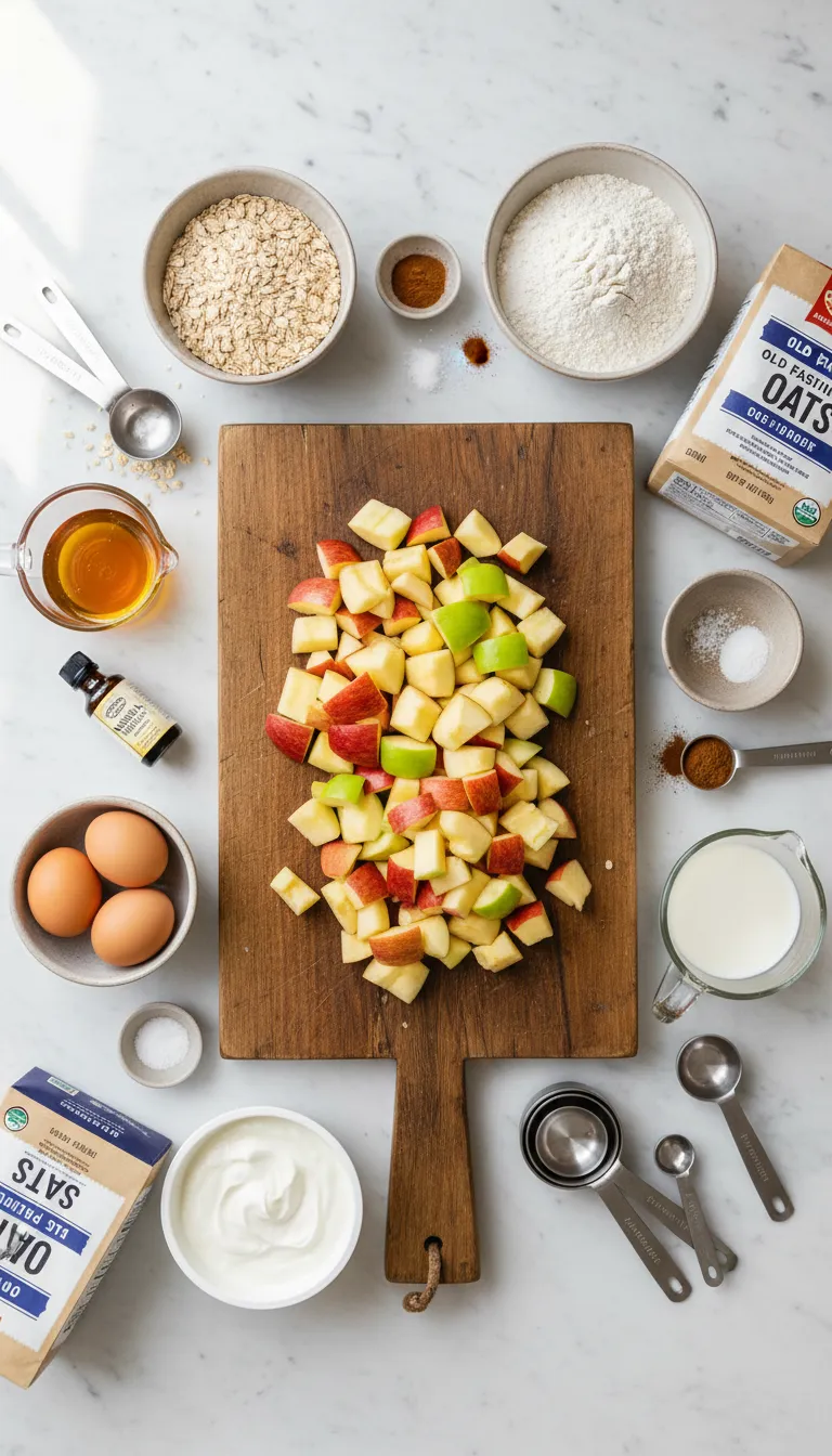 Healthy Apple Oat Muffins Ingredients