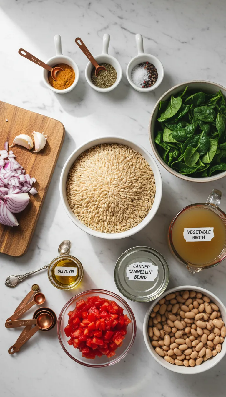 Mediterranean Rice and Beans Ingredients