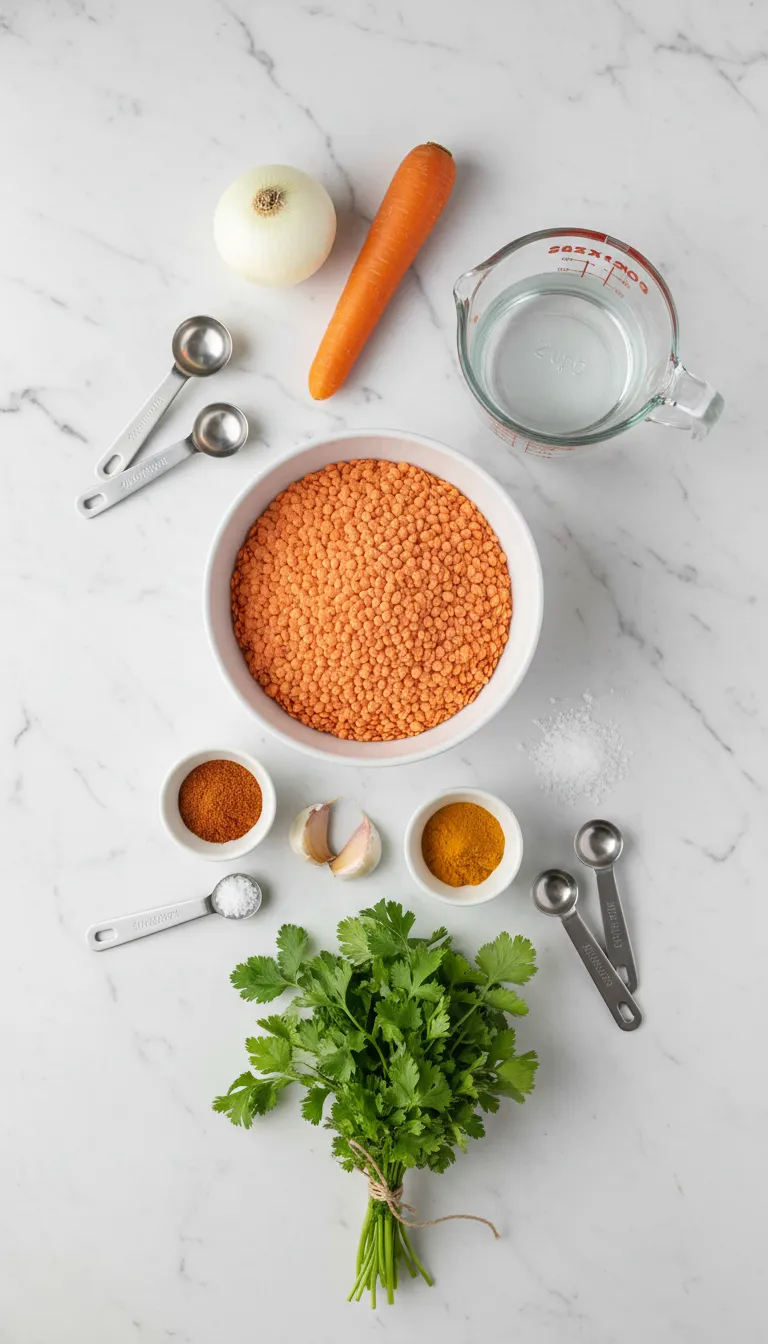 Savory Red Lentil Pancakes Ingredients