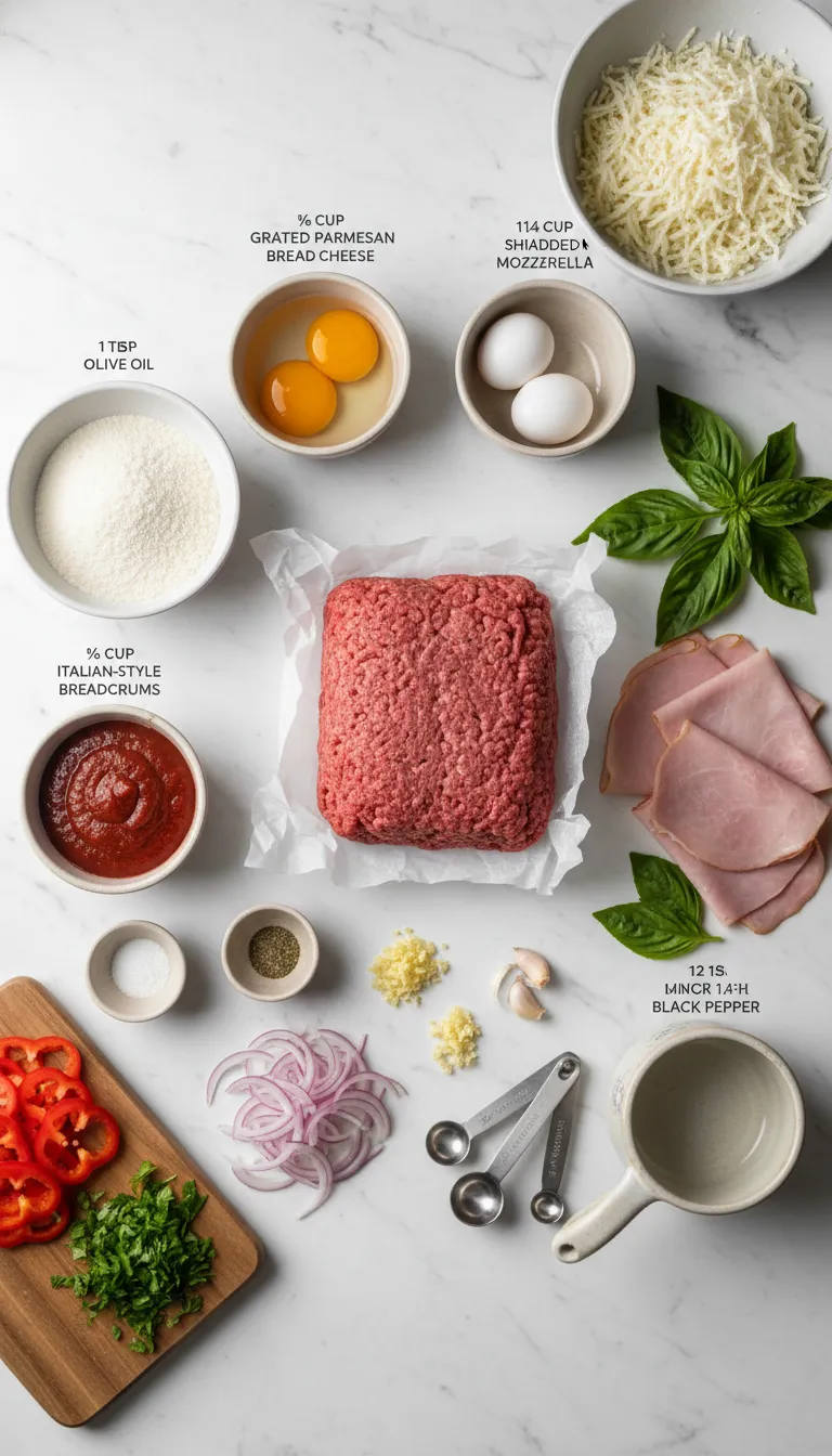 Sicilian Meatloaf Ingredients