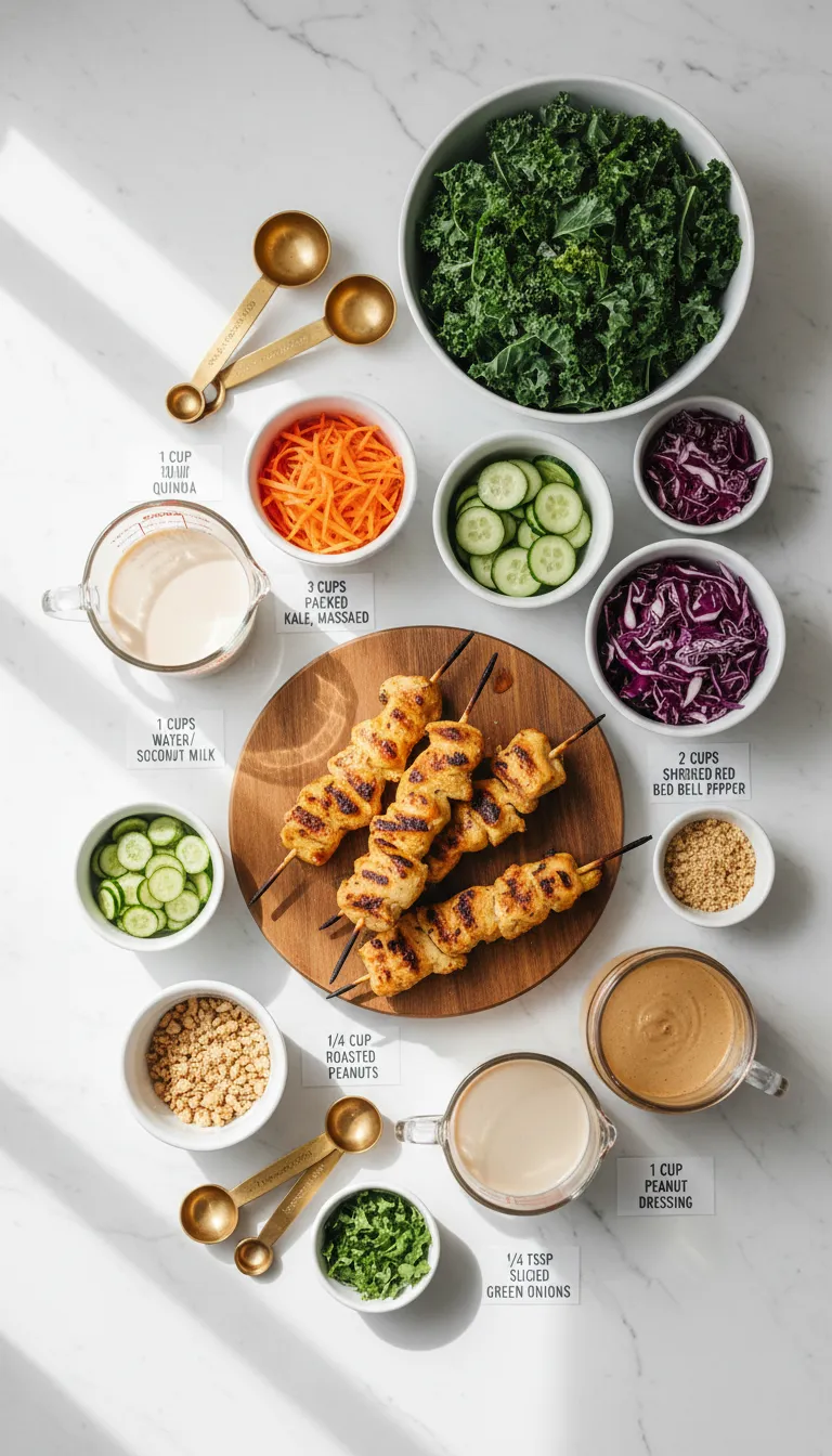 Thai Peanut Chicken Buddha Bowls Ingredients