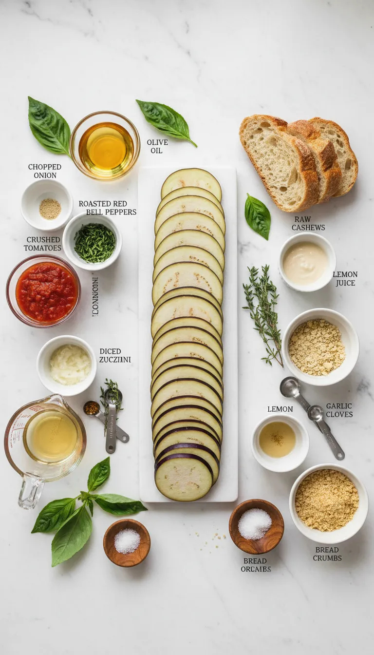 Vegan Eggplant Parmesan Ingredients