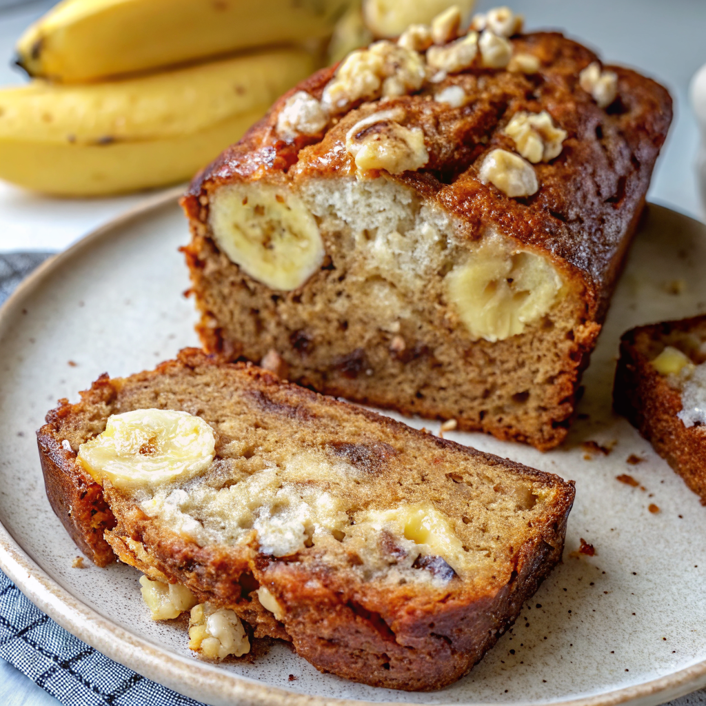 Moist Cottage Cheese Banana Bread
